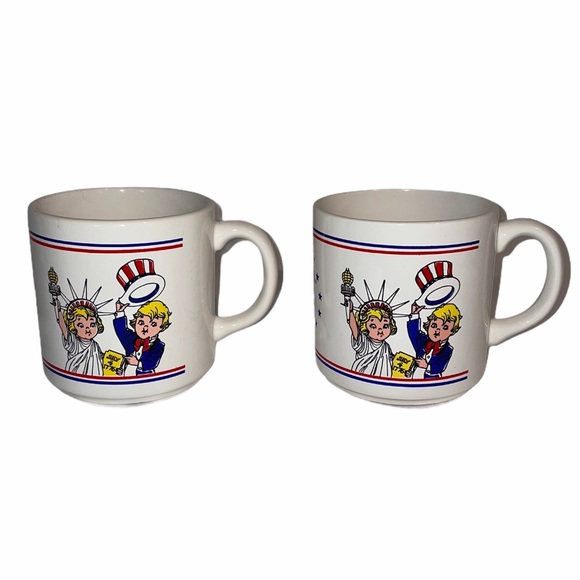 Vintage Campbell’s Soups SALUTE AMERICA cup mug x2 - Picture 6 of 15